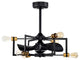 Liviana 26 in. 6-Light Indoor Matte Black Finish Ceiling Fan