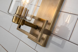 Estes 1 Light Bath Vanity Light, Aged Brass