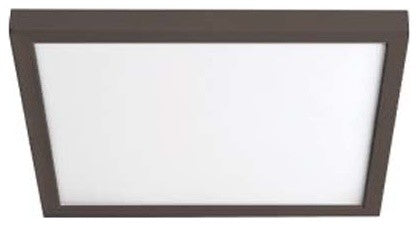 Square LED 7" Flush Mount 3500K, Bronze