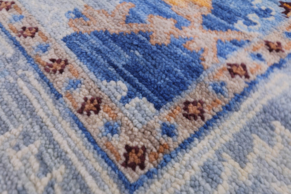 5' 10" X 6' 6" Turkish Oushak Hand Knotted Wool Rug - Q13651