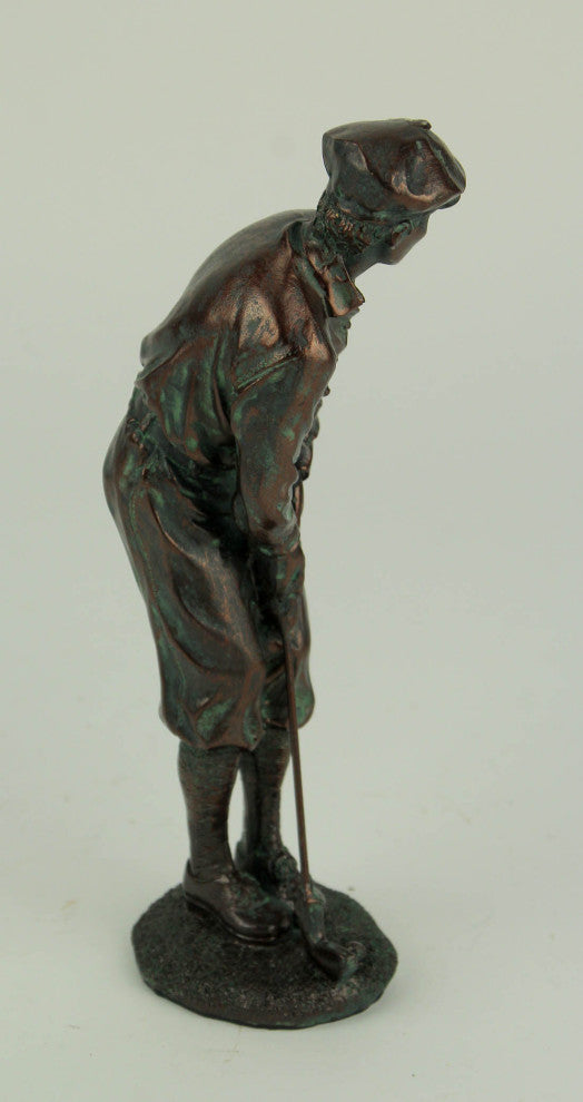 Antique Bronze Finish Classic Golfer Statue