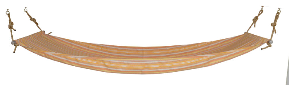 Hammock with Mounting Hardware, Orange Stripe, Twin
