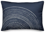 Blue Circle Dot Pattern 14x20 Indoor/Outdoor Pillow