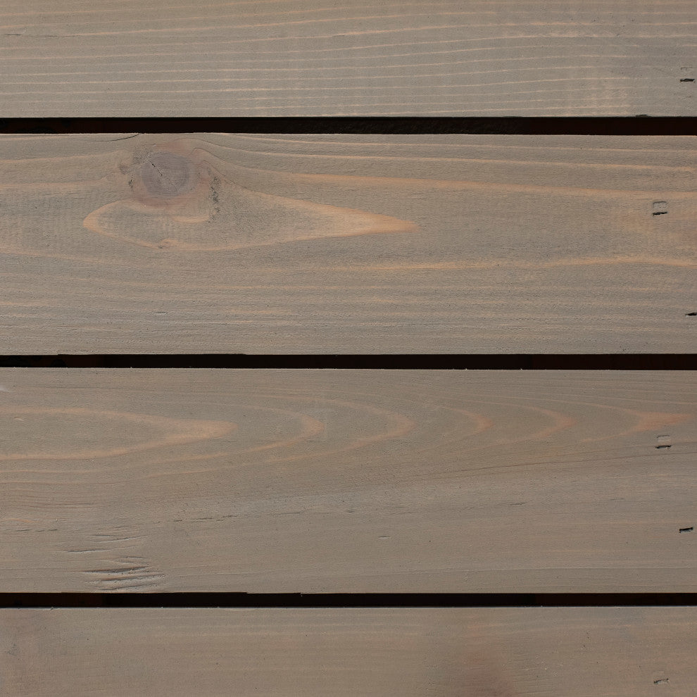 Horizontal Slat Board and Batten Exterior Shutters Pair, Stone Gray, 54"