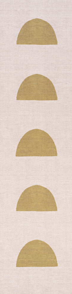 Luola Minimalist Geometric Machine-Washable Area Rug, 2x8