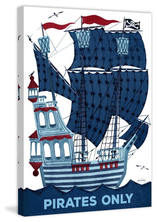 "Pirates Only" Painting Print on Wrapped Canvas