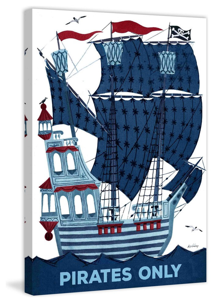 "Pirates Only" Painting Print on Wrapped Canvas