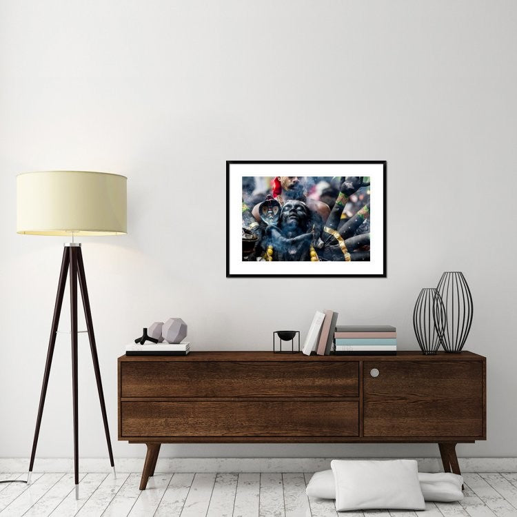 "Black Kaali" Framed Digital Print by Elangovan Subramanian, 38"x28"