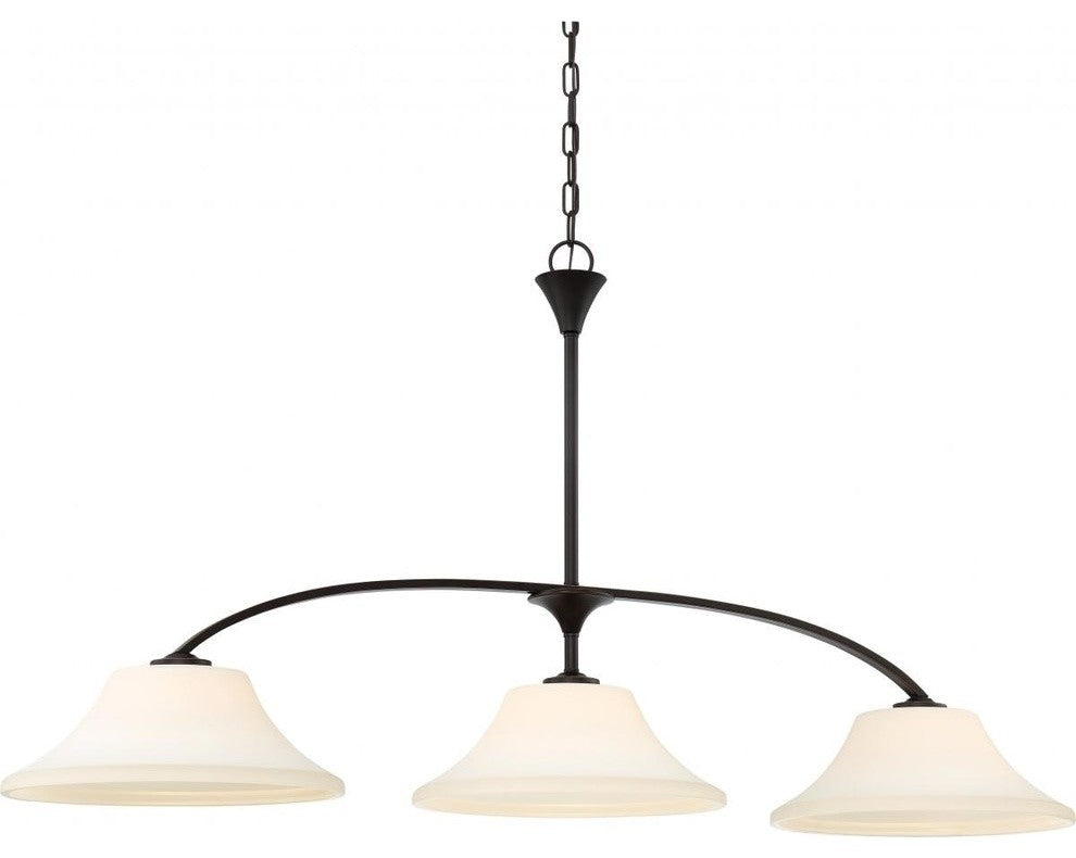 Fawn 3 Light Island Pendant Fixture - Mahogany Bronze Finish