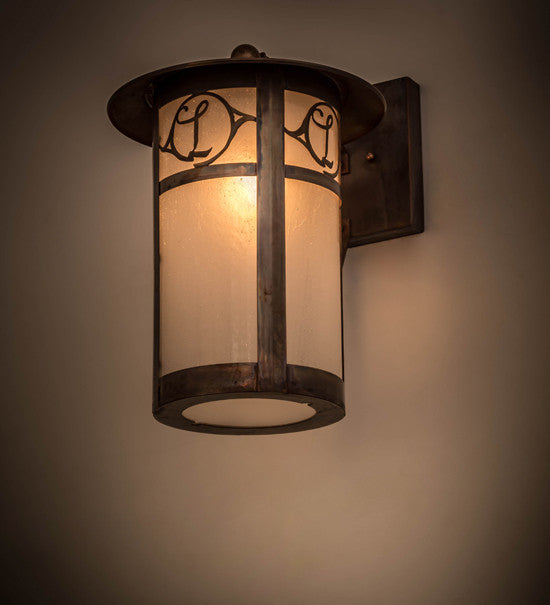 10 Wide Fulton Personalized Monogram Solid Mount Wall Sconce