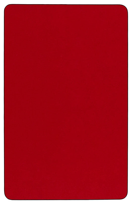 24''Wx48''L Red Thermal Laminate Activity Table