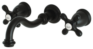 KS3020AX Two-Handle Wall Mount Tub Faucet, Matte Black