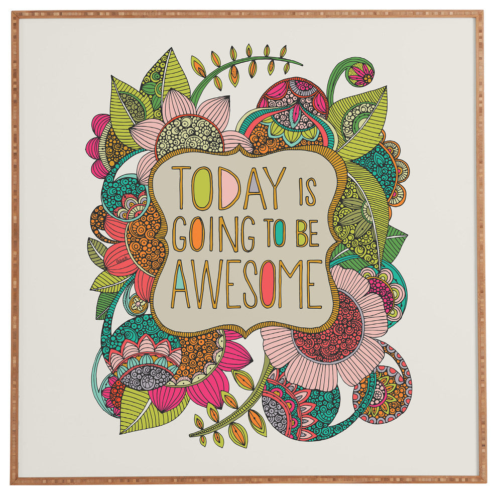 Deny Designs Valentina Ramos Today Is Going To Be Awesome Framed Wall Art