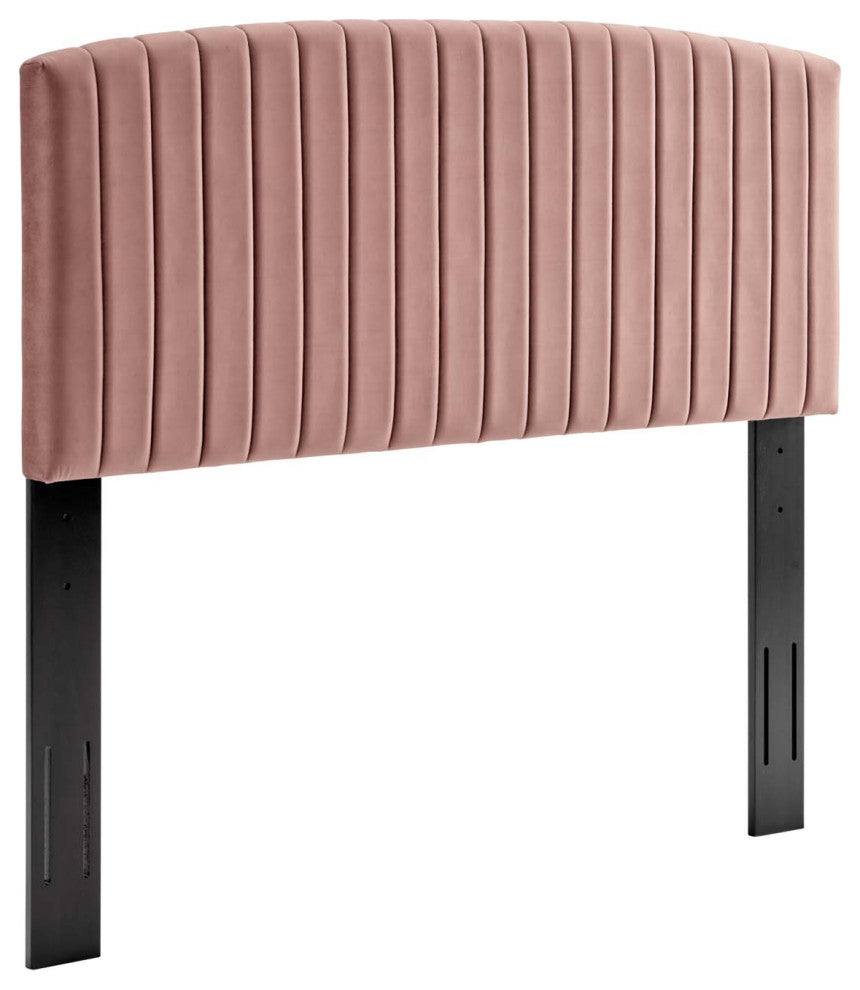 Rebecca Performance Velvet Twin Headboard - Dusty Rose