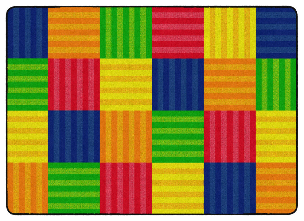 Flagship Carpets VA411-32A 6'X8'4" Hashtag Multi Educational Rug
