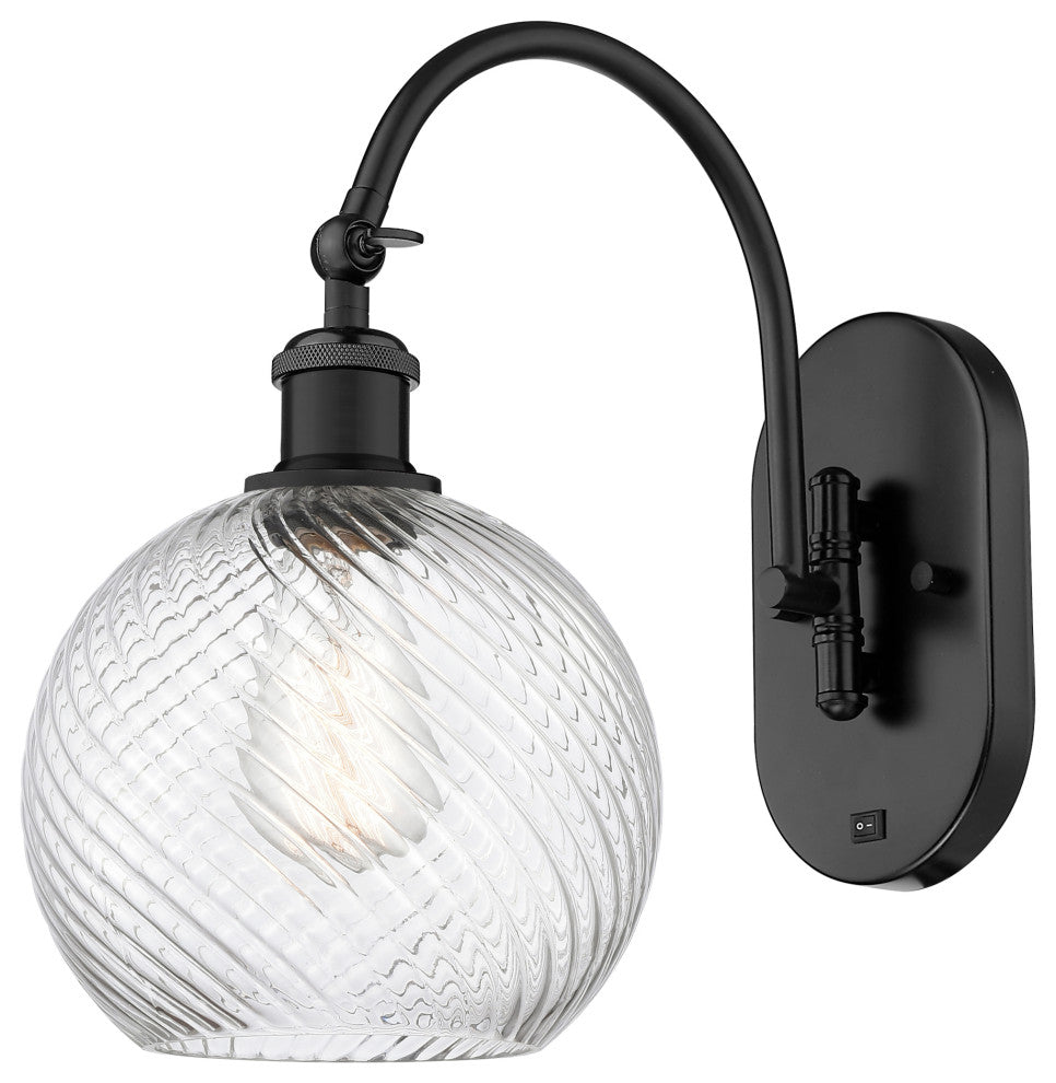 Innovations 518-1W-BK-G1214-8-LED 1-Light Sconce, Matte Black