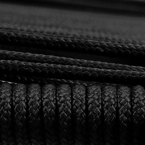 Doris Outdoor Dark Eucalyptus Wood and Black Rope Dining Chair Set of 2