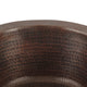Premier Copper BR12DB2 12 Inch Round Hammered Copper Bar Sink