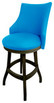 Swivel Wood Bar Stool 30", Bellissima, Carolina Blue, Dark Shadow