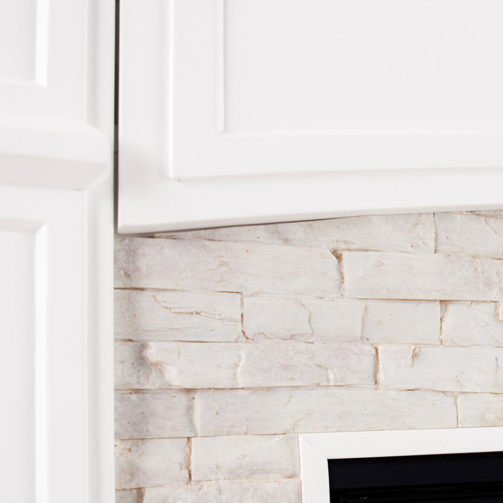 Savannah Color Changing Media Fireplace, White
