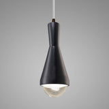 Erlen Pendant, Carbon Matte Black, Dark Bronze, White Cord, Integrated LED