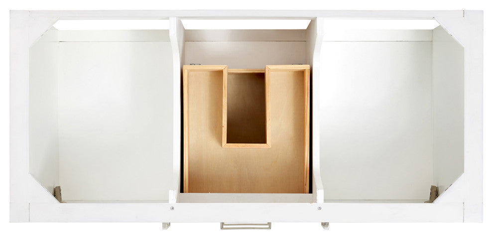 Ariel Bayhill 60" Double Rectangle Sink Bathroom Vanity, Carrara Quartz