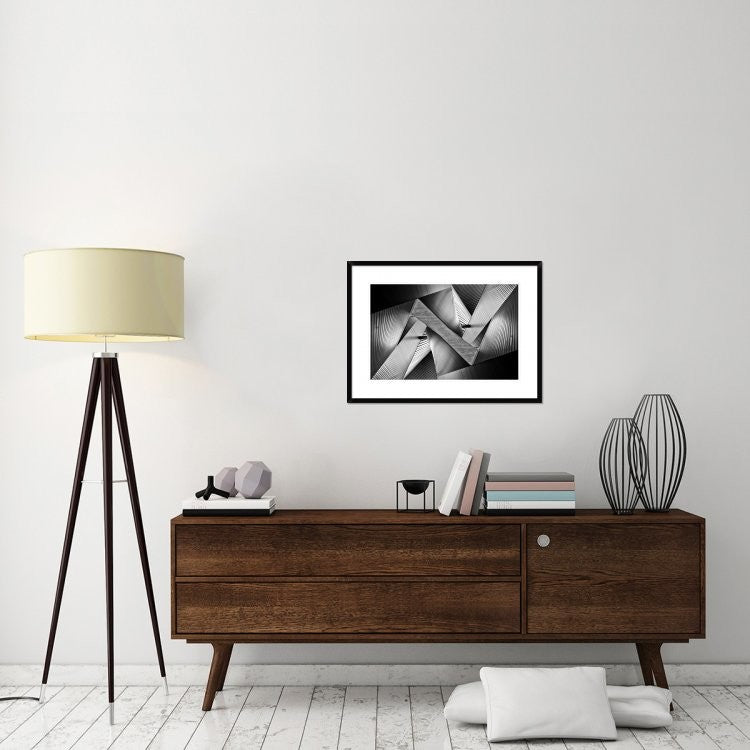 "Metal Origami" Framed Digital Print by Koji Tajima, 32x24"