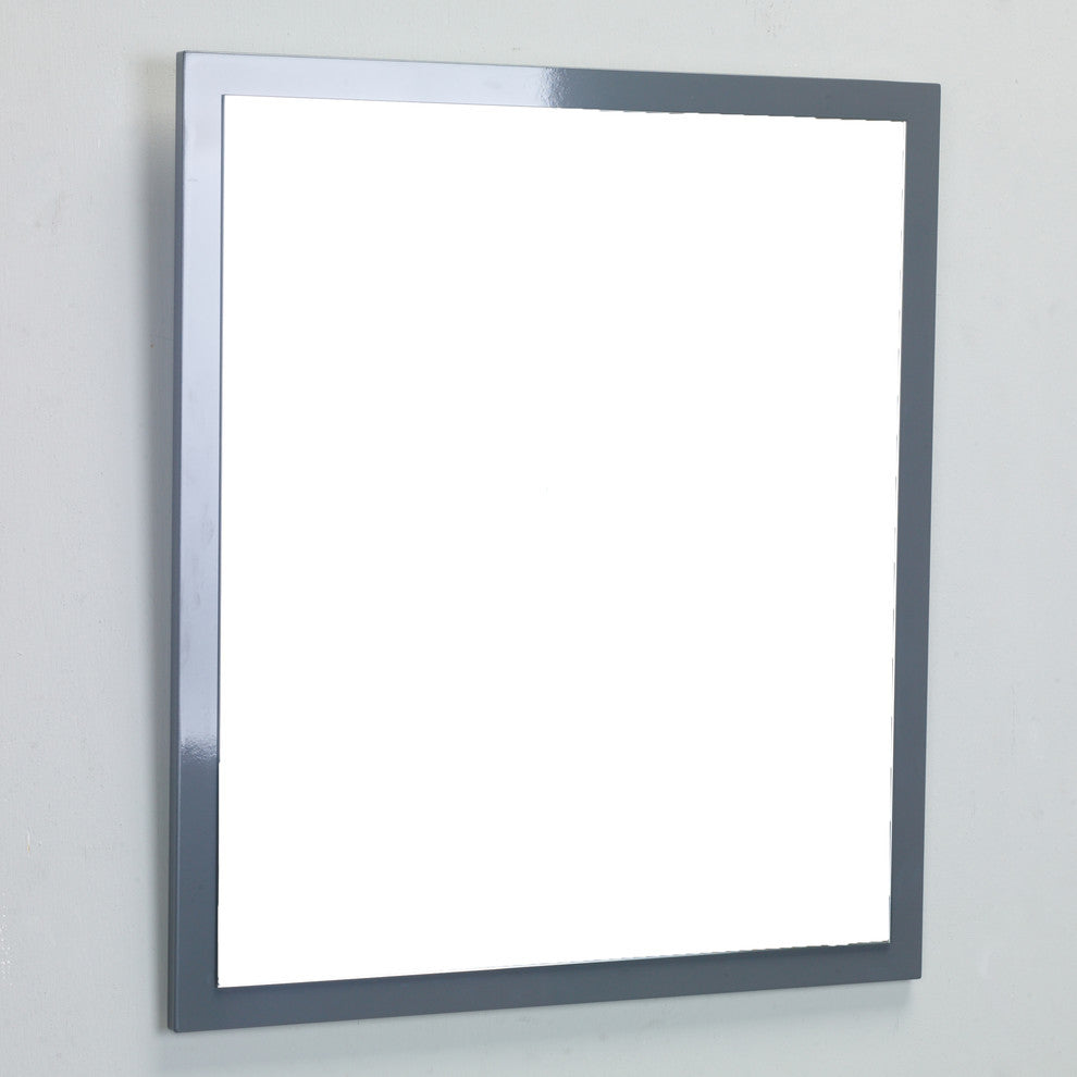Eviva Reflection 24" Gray Full Framed Bathroom Wall Mirror