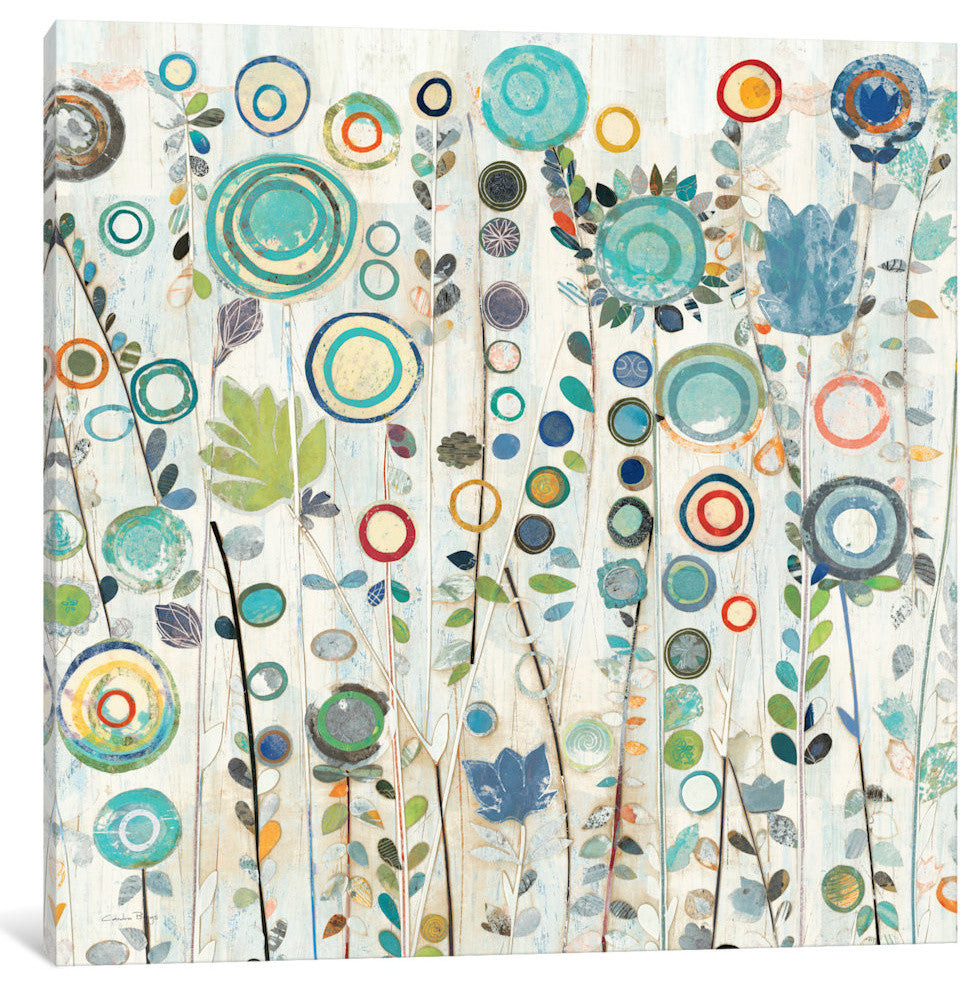 "Ocean Garden I Square Gallery" by Candra Boggs, 37x37x1.5"