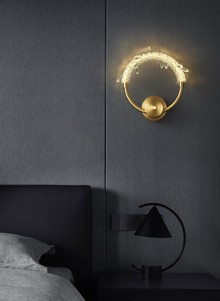 Mollerussa | Minimalist Luxury Crystal LED Wall Lamp