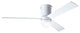 Cirrus Flush DC Fan, Gloss White Finish, 50" White Blades, 17W LED