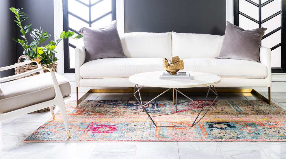 Unique Loom Multicolored Pochteca Monterey 4' 0 x 6' 0 Area Rug