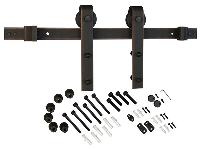 Schlage SD10-8.0 JSTP Strap Mount 96 Inch Sliding Barn Door Track - Ma