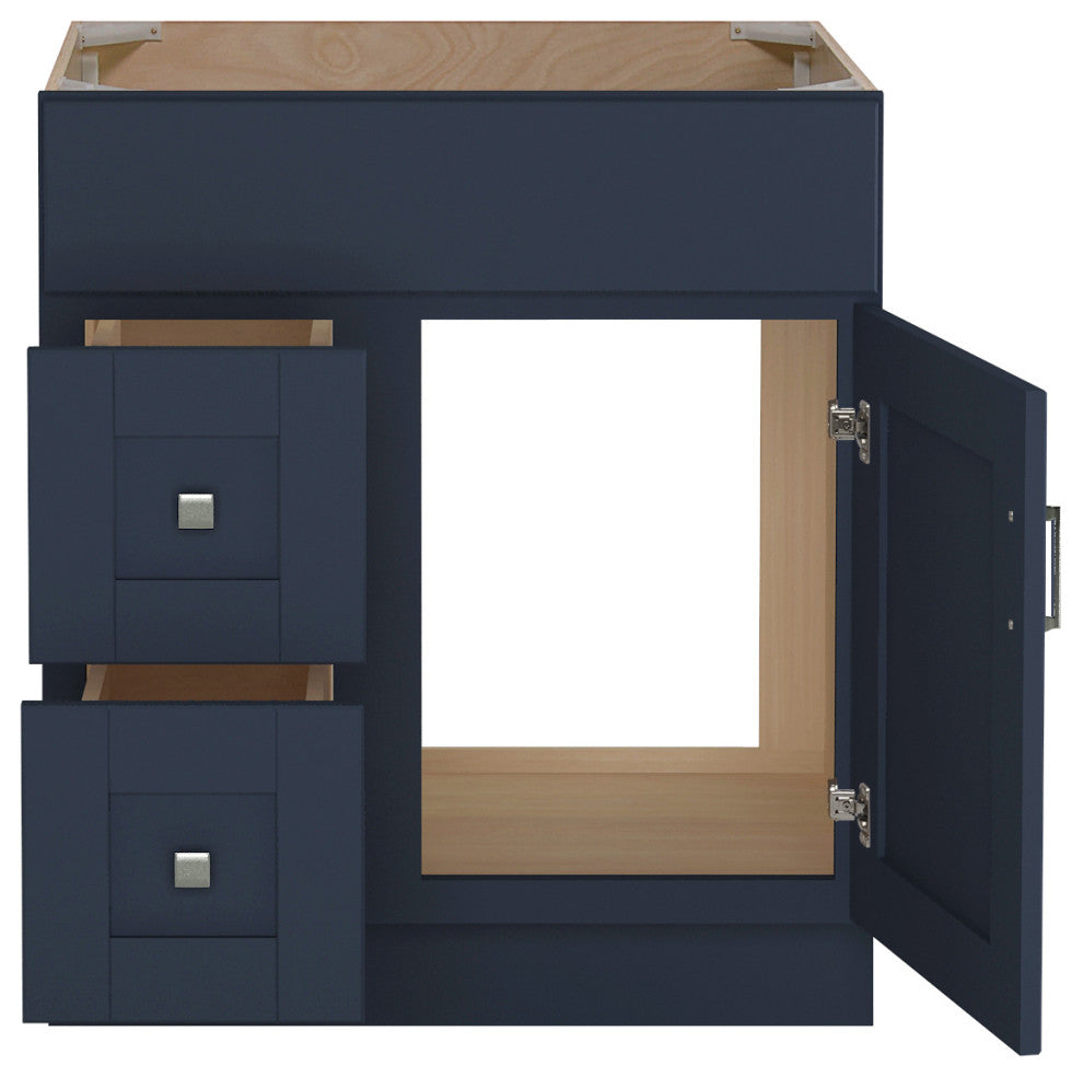 Blue Topaz 30" 1 Door 2 Drawer Left Vanity