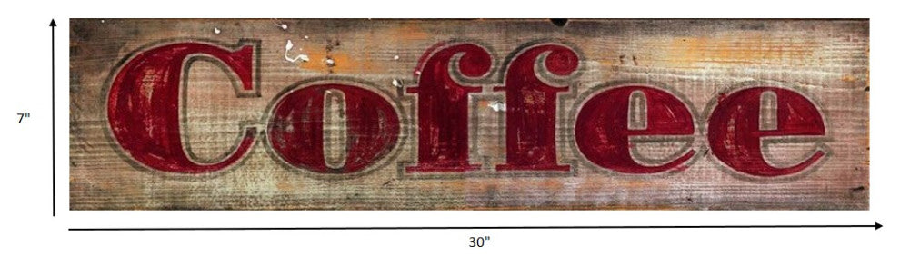 Rustic Red and Natural Coffee Wall Art