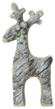 22" Gray Rustic Glittered Christmas Reindeer Table Top Decoration
