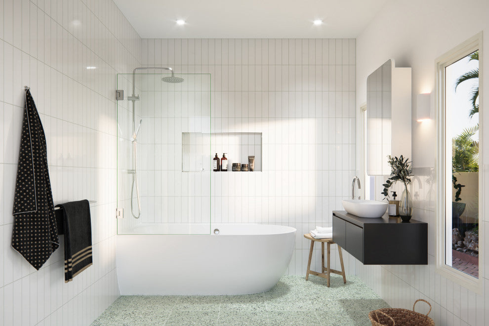 Glass Warehouse 58.25"x31.25" Frameless Shower Bath Door, Door Only, Polished Chrome