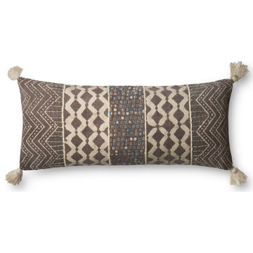 Grey/Multi 13"x35" Decorative Accent Pillow