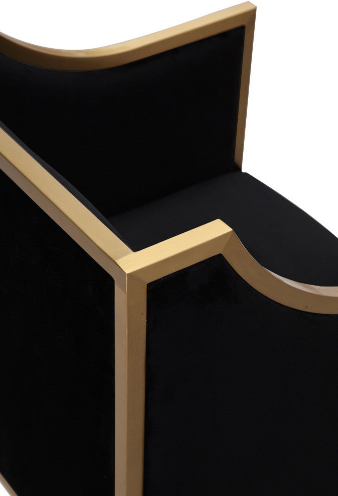 TOV Furniture Atara Black Velvet Gold Chair