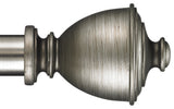 Muskoka Non-Telescoping Curtain Rod, Antique Silver, 48''
