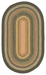 Safavieh Braided BRD308 Rug Machine-Washable, Multi, 6'x8' Oval