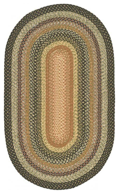 Safavieh Braided BRD308 Rug Machine-Washable, Multi, 6'x8' Oval