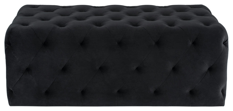 Tufty Black Fabric Sofa Ottoman, HGSC461