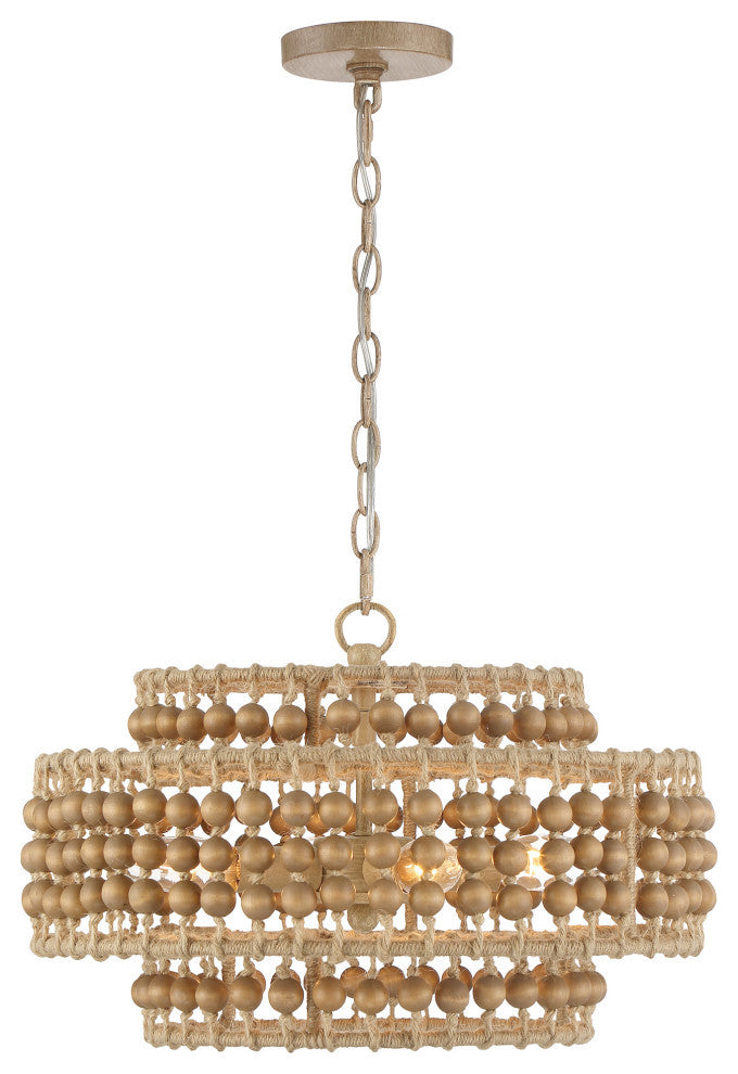 Silas Three Light Chandelier in Burnished Silver