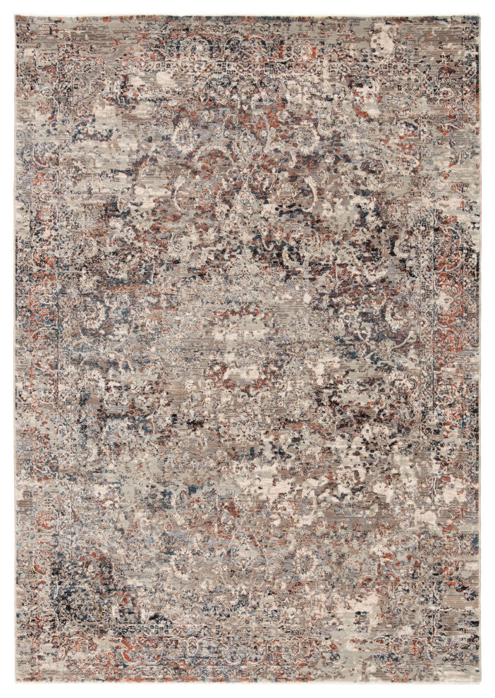 Jaipur Living Niran Medallion Gray/Rust Area Rug, 12'x15'6"
