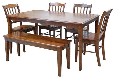 6-Piece Shaker Dining Set, Walnut