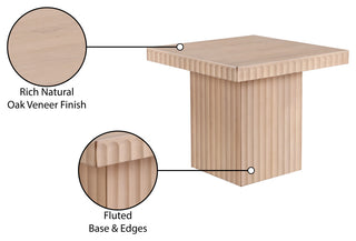 Spencer Oak Veneer Coffee Table, Natural, 18" H, 1 Piece