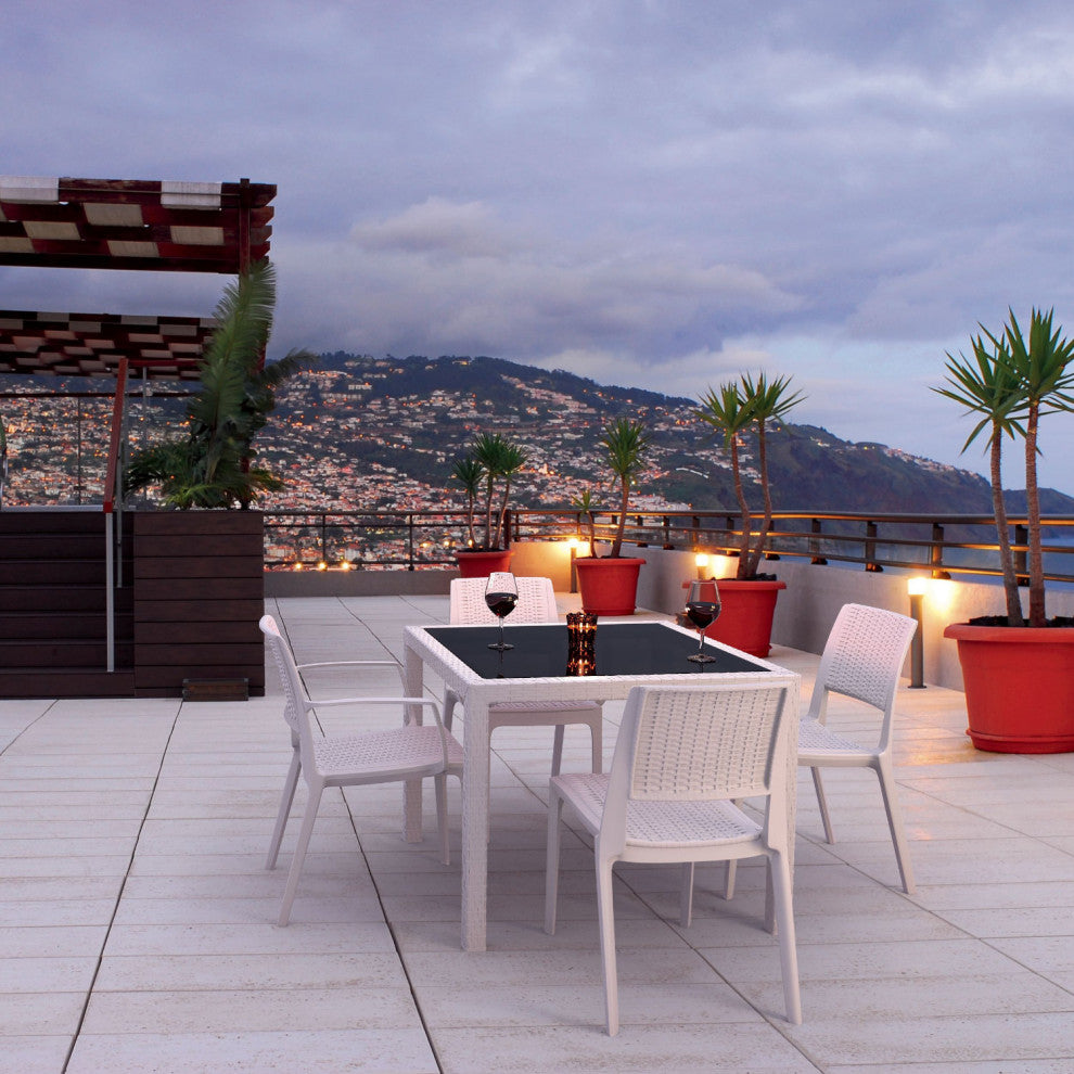 Compamia Capri Outdoor Dining Armchairs, Set of 2, White