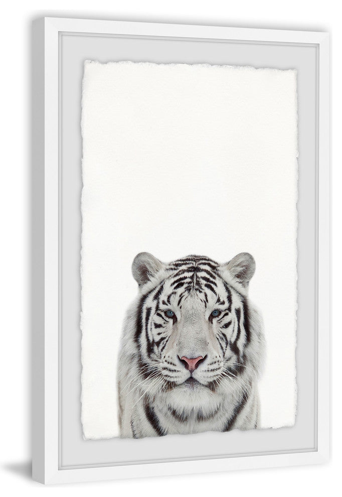 "Tamed Tiger" Framed Painting Print, 12"x18"