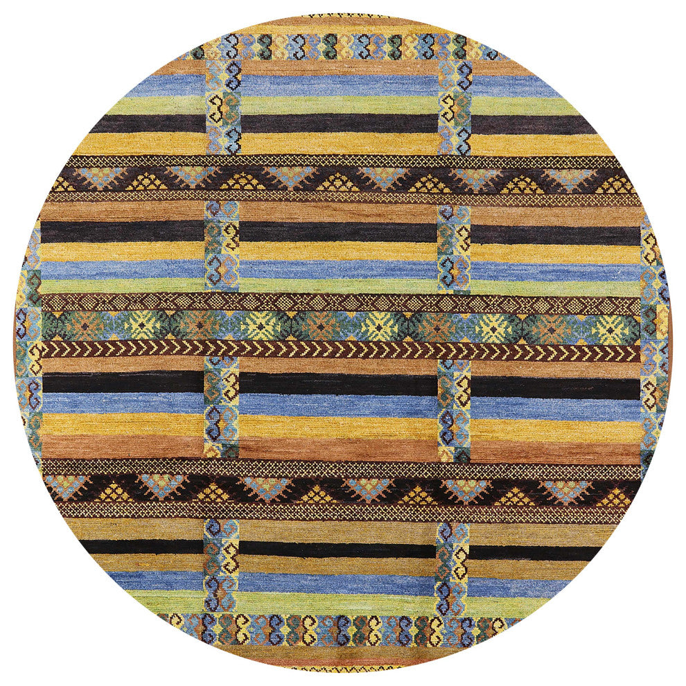 Ahgly Company Indoor Round Mid-Century Modern Area Rugs, 4' Round